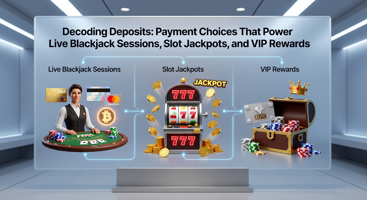 Dynamic graphic showing slot reels spinning with jackpot lights, overlaid by payment icons depositing coins into a virtual vault