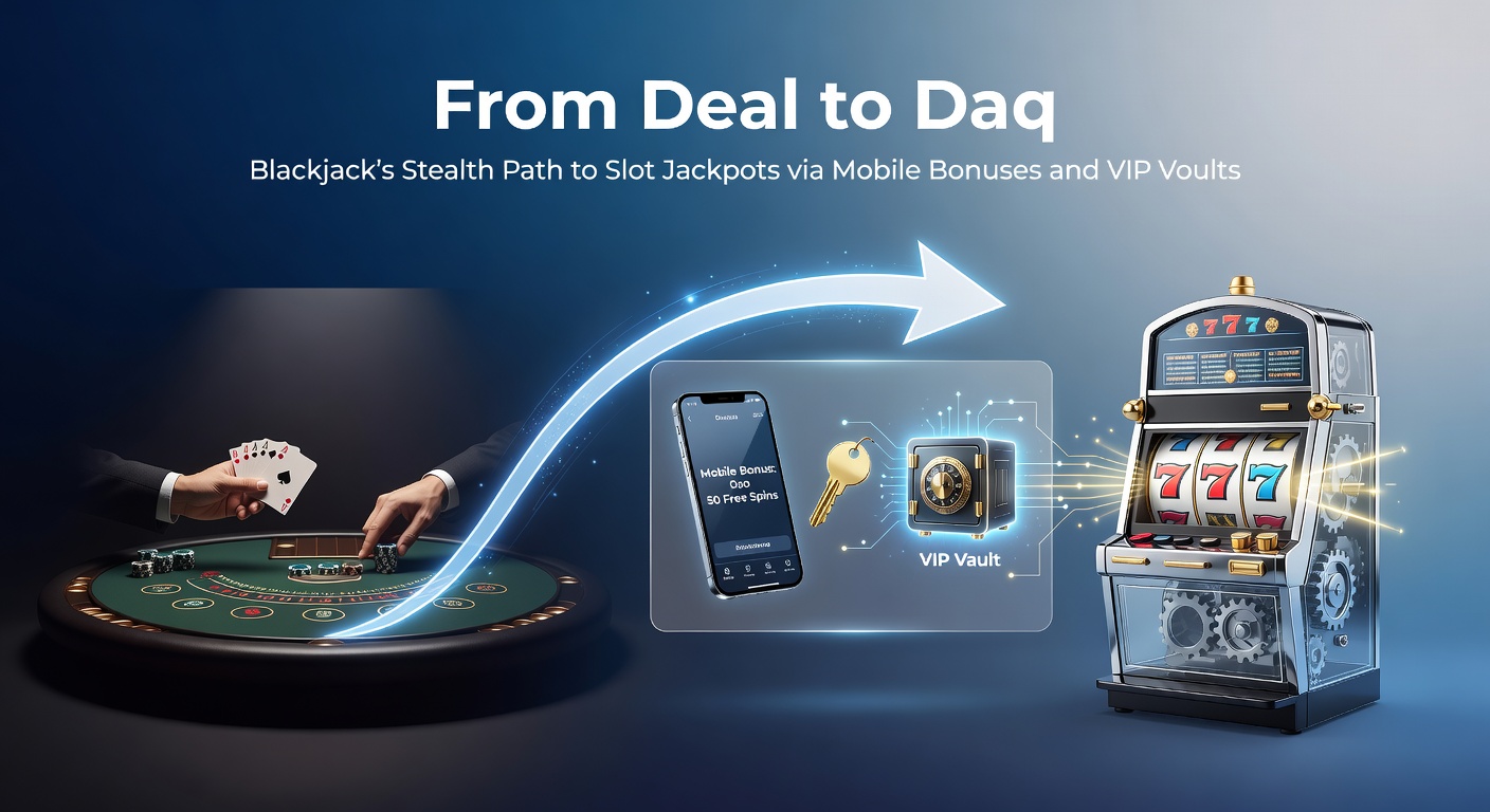 An illustrated VIP vault overflowing with golden slot symbols, blackjack cards spilling out, and mobile phones unlocking digital bonuses amid jackpot lights