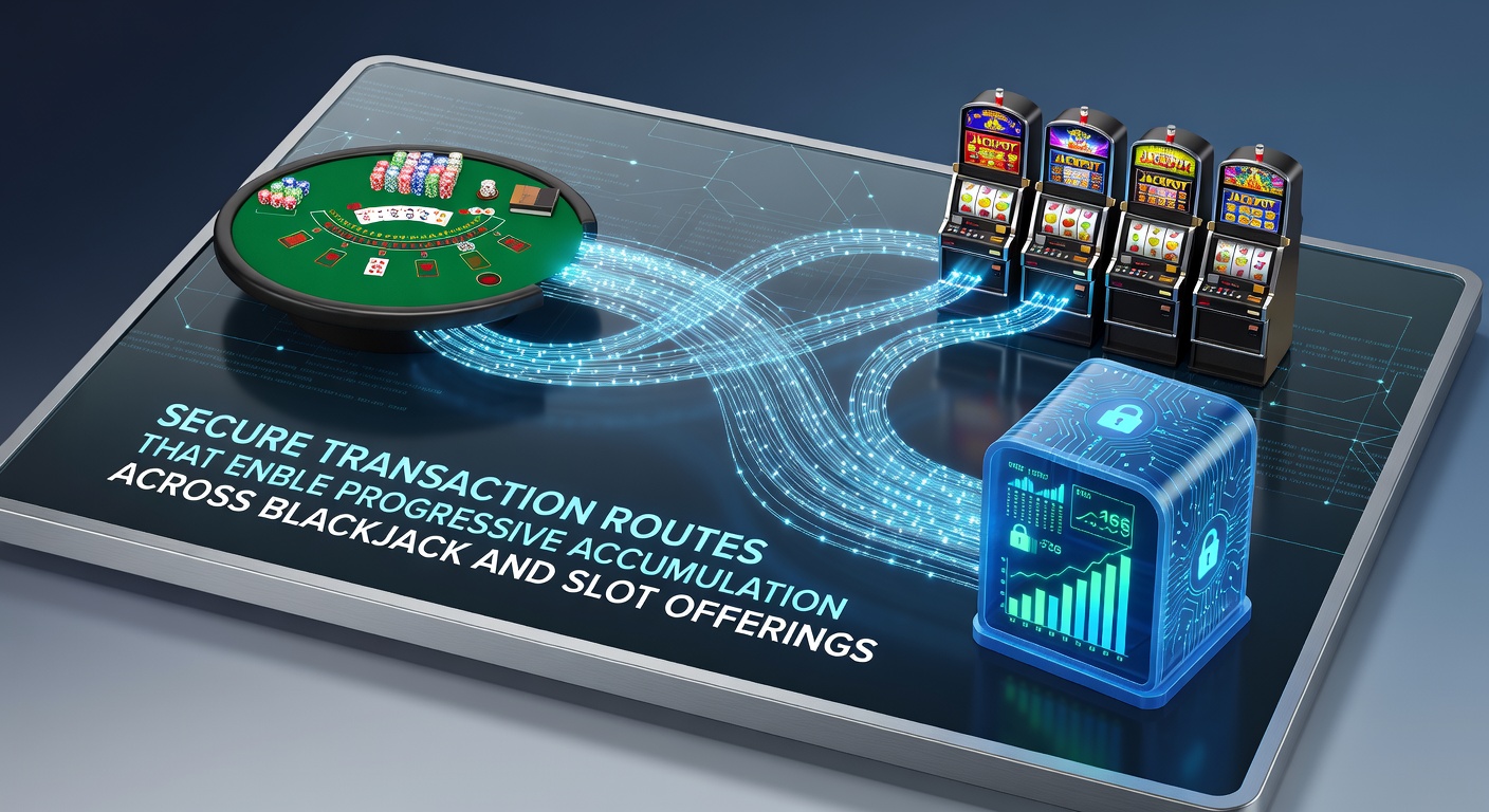 Illustration of encrypted transaction flow linking blackjack strategies with slot jackpot accumulation