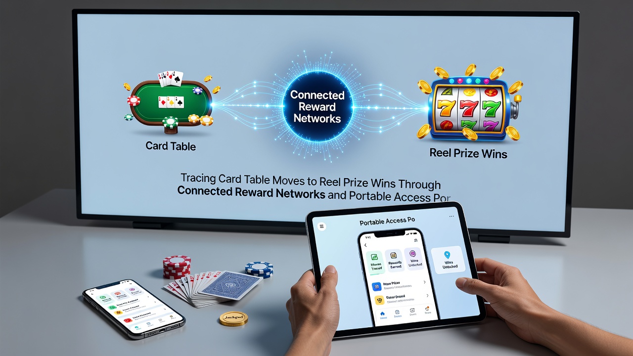 Mobile screen displaying linked blackjack and slot reward progress in a casino app